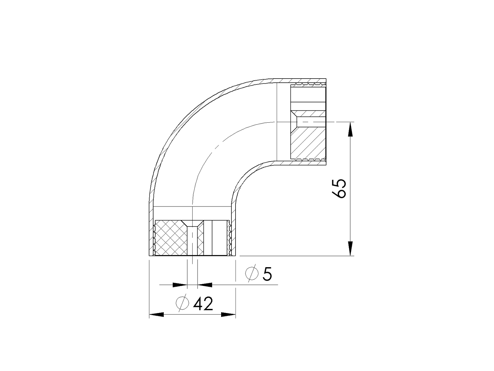 Prechod madla - koleno/drevo
