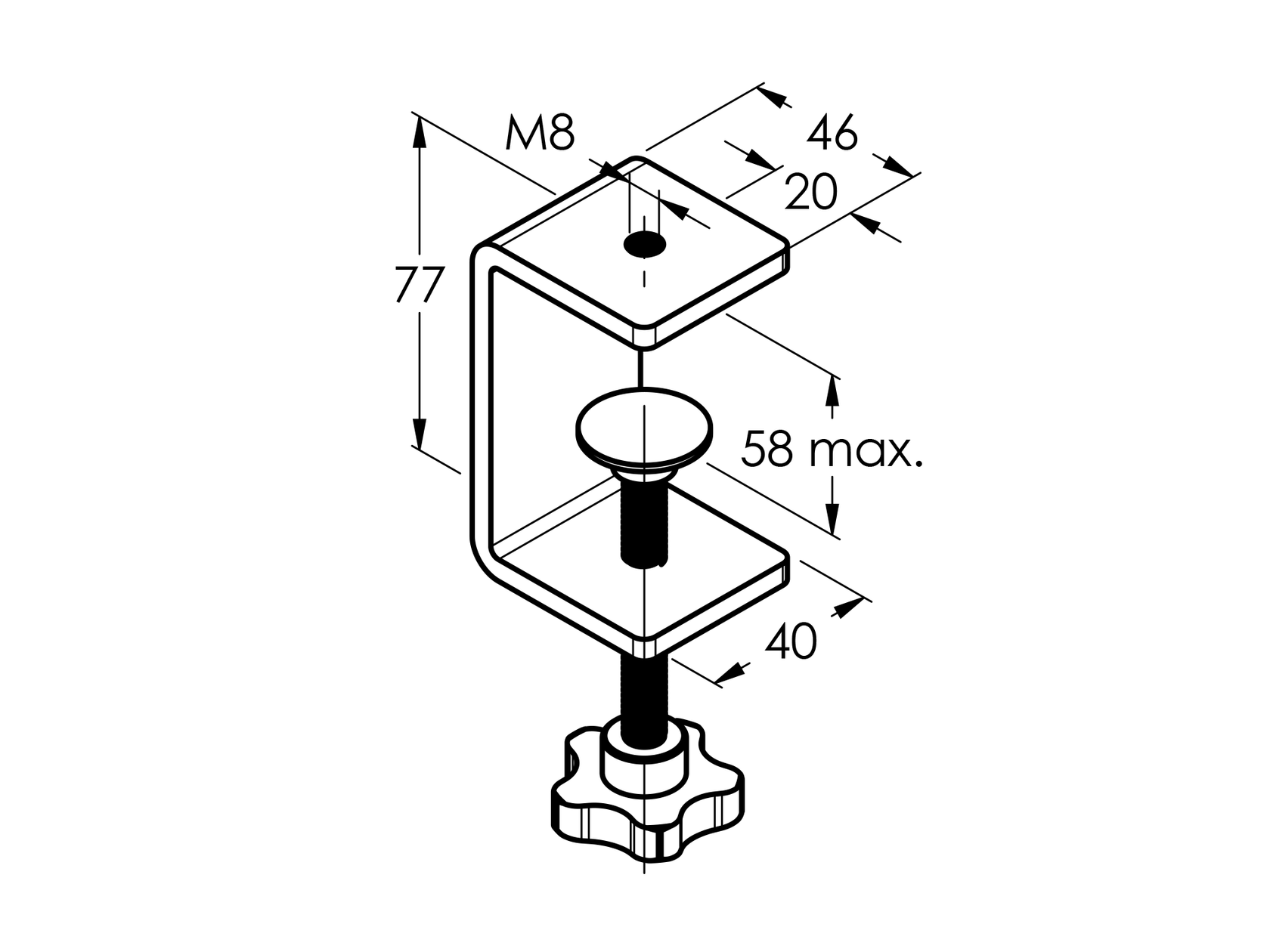 Kotvenie bočné AISI304