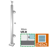 Stĺpik, vrchné kotvenie - pravý AISI304, 40x40x2/2