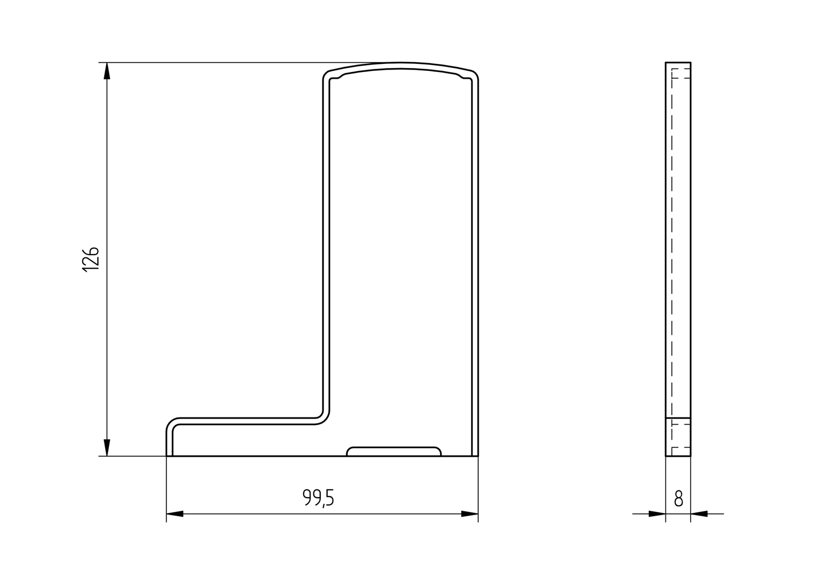 Záslepka pre profil AL/0006-S-E
