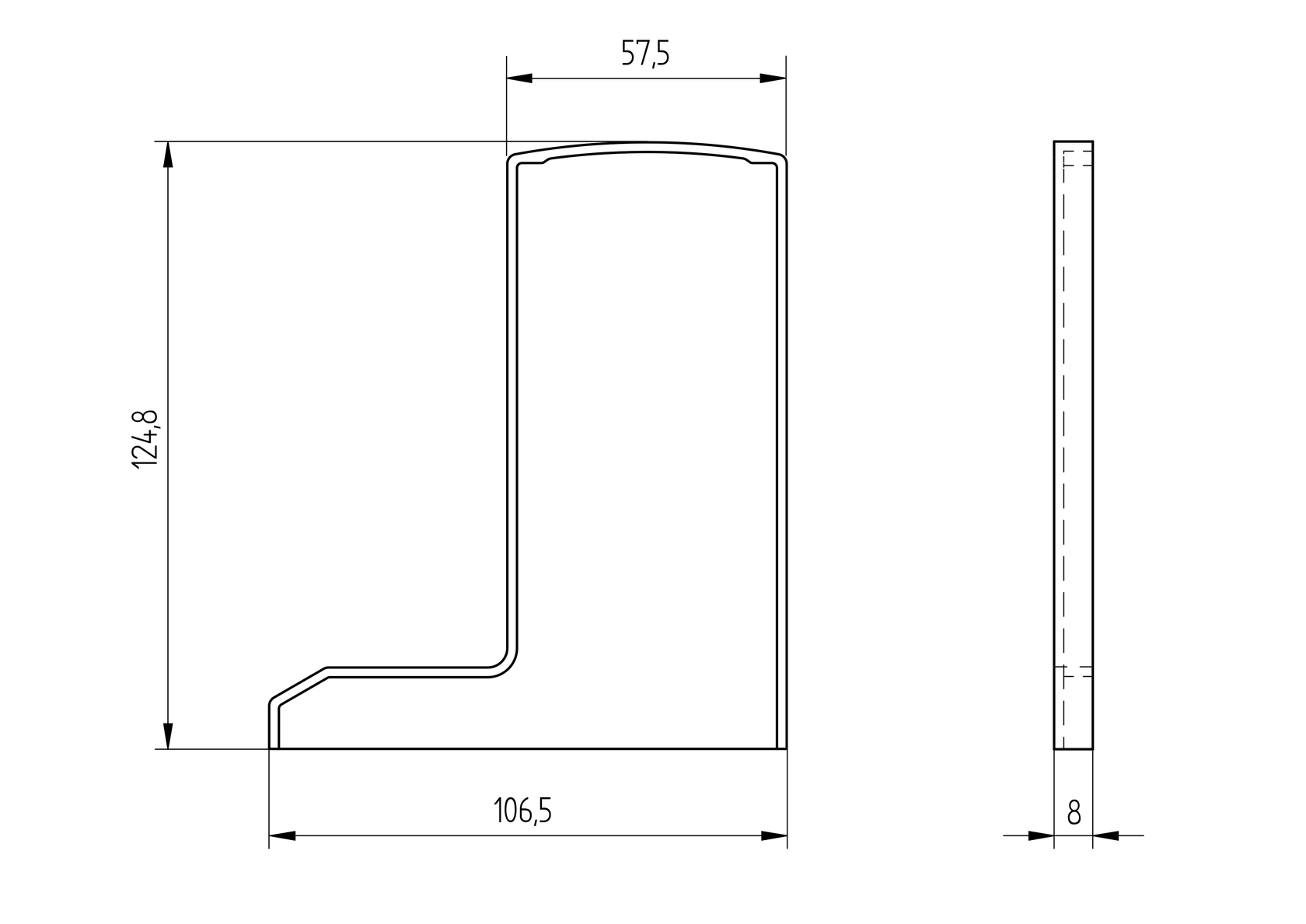 Záslepka pre profil AL/0006-ECO-RAL 9005
