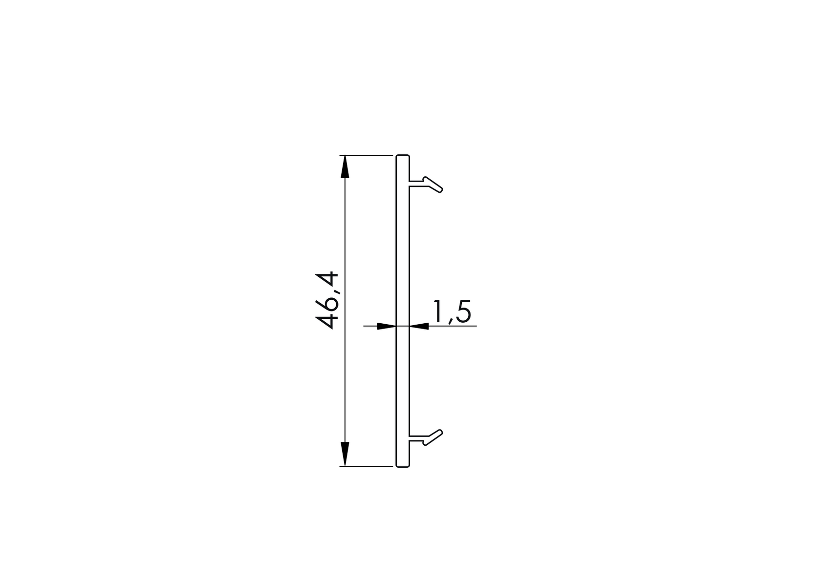 Krycia lišta vonkajšia pre Design 2