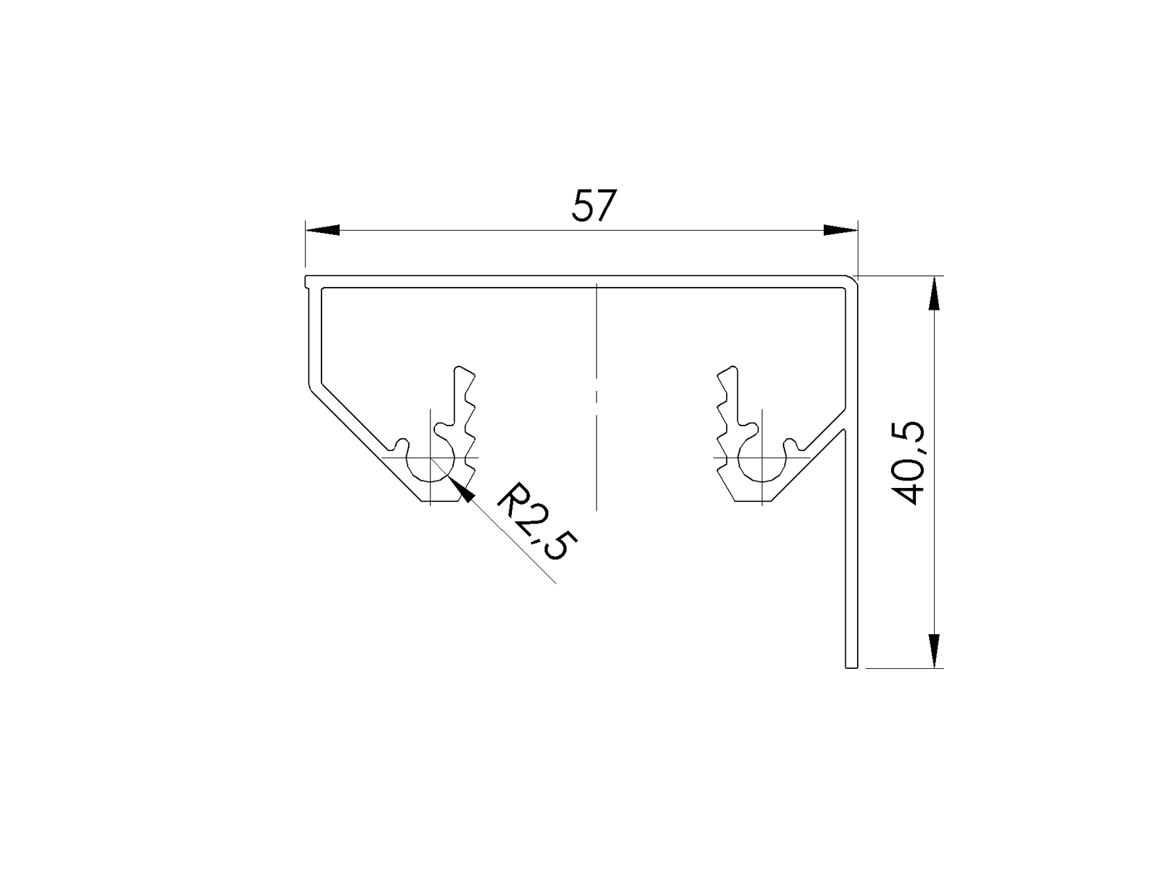 Krycia lišta pre profil AL/0006-UNO