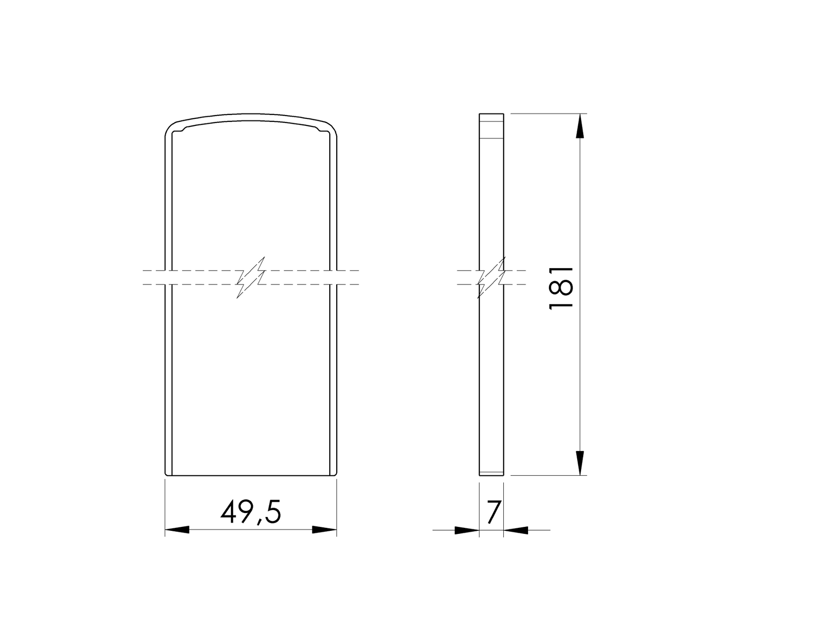 Záslepka pre profil AL/0004-S-E pre schody