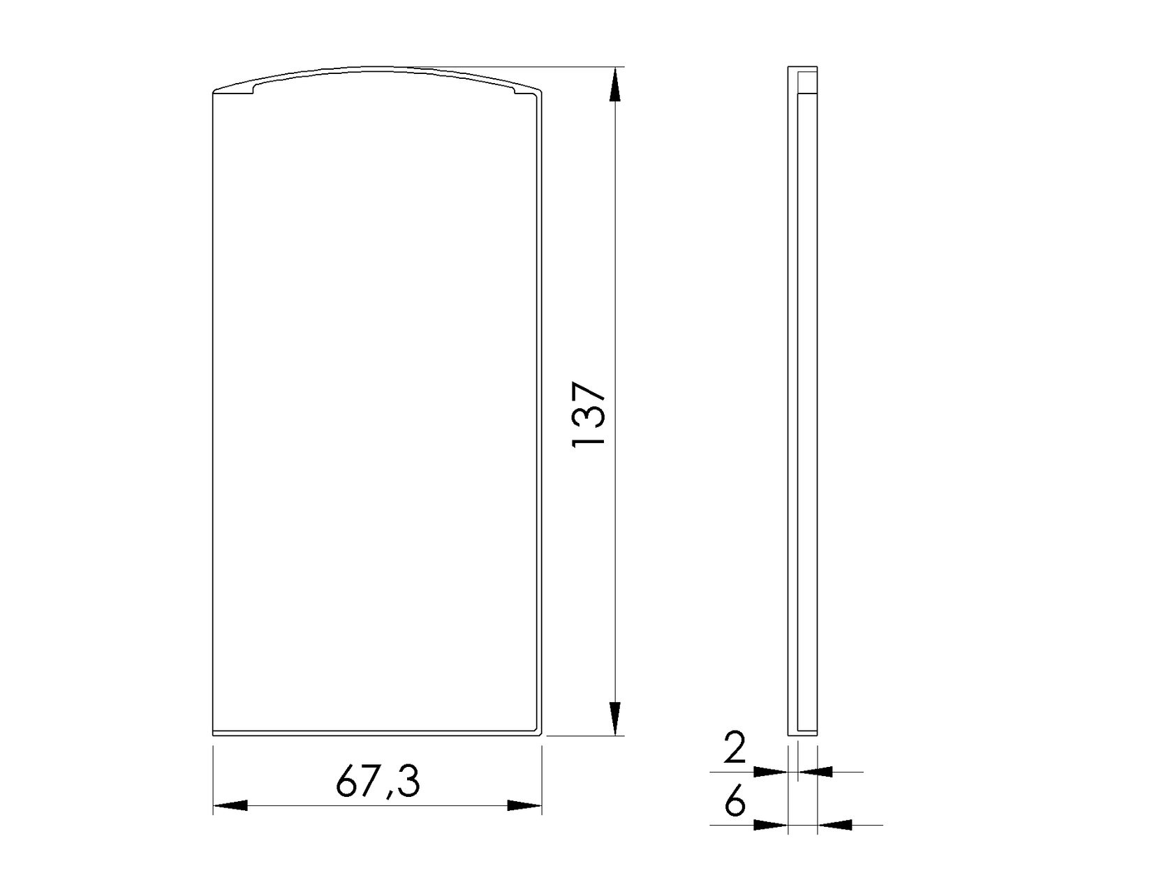 Záslepka pre profil AL/0005-UNO-S-E