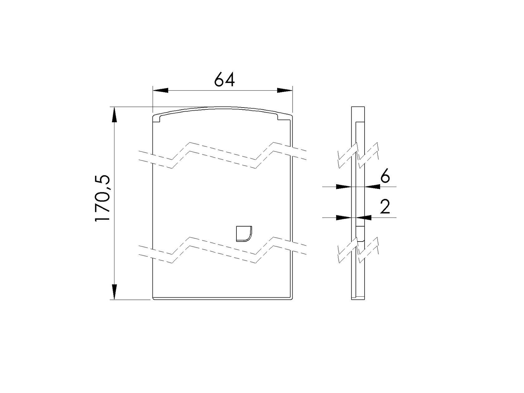 Záslepka pre profil AL/0011-LIGHT-N-E