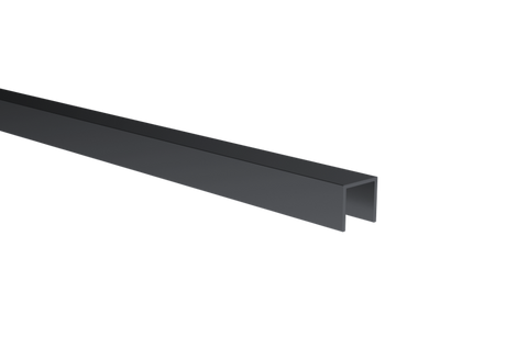 Zasklenie pevné - profil U 20x20x2mm t10-12mm BLACK