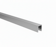 U-shaped aluminium glazing profile 20x30x2mm for 10–12mm glass, anodised