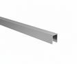 U-profil 20x30x2 mm, 10–12 mm vastag üveghez, rozsdamentes acél hatású