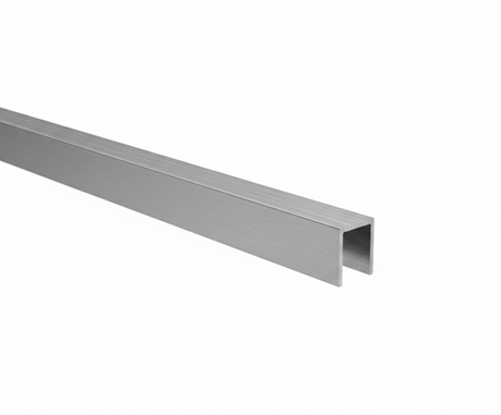 Zasklenie pevné - profil U 20x30x2mm t10-12mm INOX effect