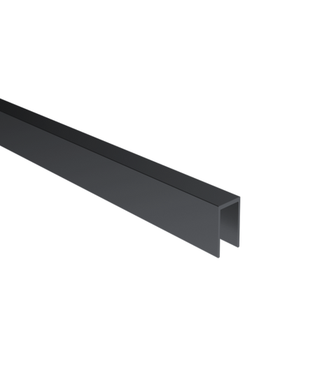 Zasklenie pevné - profil U 20x40x2mm t10-12mm BLACK