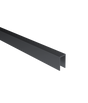 U-profil 20x40x2 mm, 10–12 mm vastag üveghez, fekete eloxált