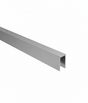 U-profil 20x40x2 mm, 10–12 mm vastag üveghez, rozsdamentes acél hatású