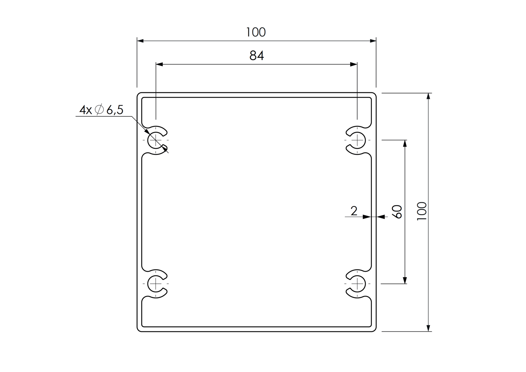 Hliníkový plotový stĺpik 100 × 100 mm – 2,5 m – Antracit RAL 7016 – pre ukotvenie adapterov