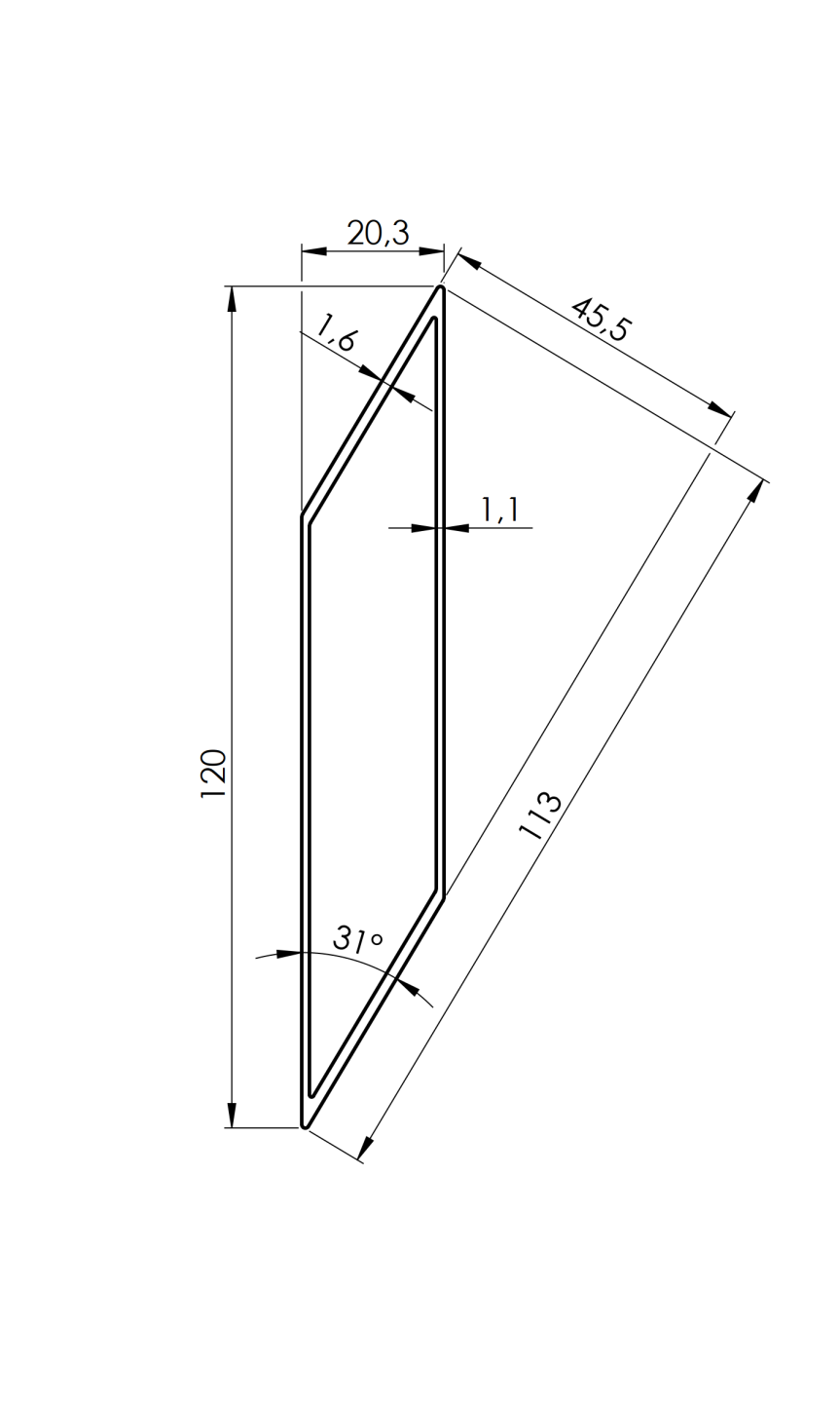 Hliníková plotová žalúzia 20x120-3000mm