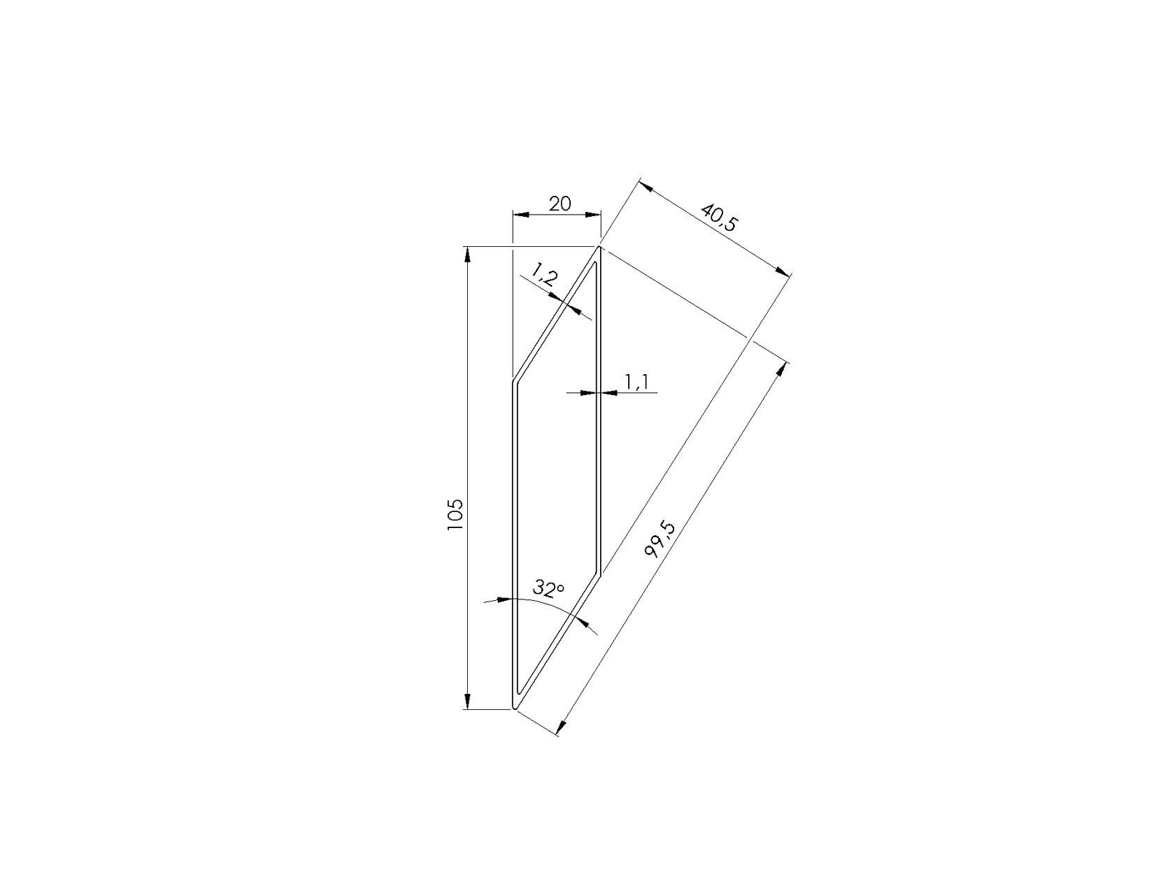 Hliníková plotová žalúzia 20x105-2000mm