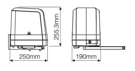 Rollkit kĺbový pohon pre dvojkrídlovú bránu, sada s fotobunkami