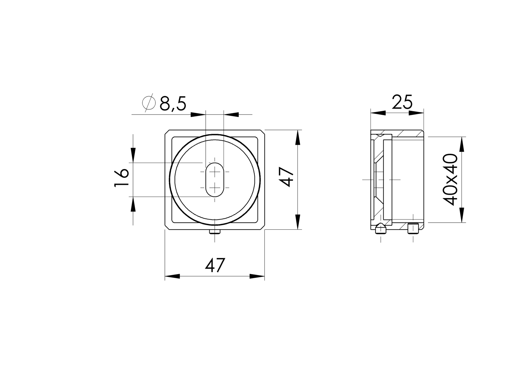 Držiak madla - kotvenie na stenu