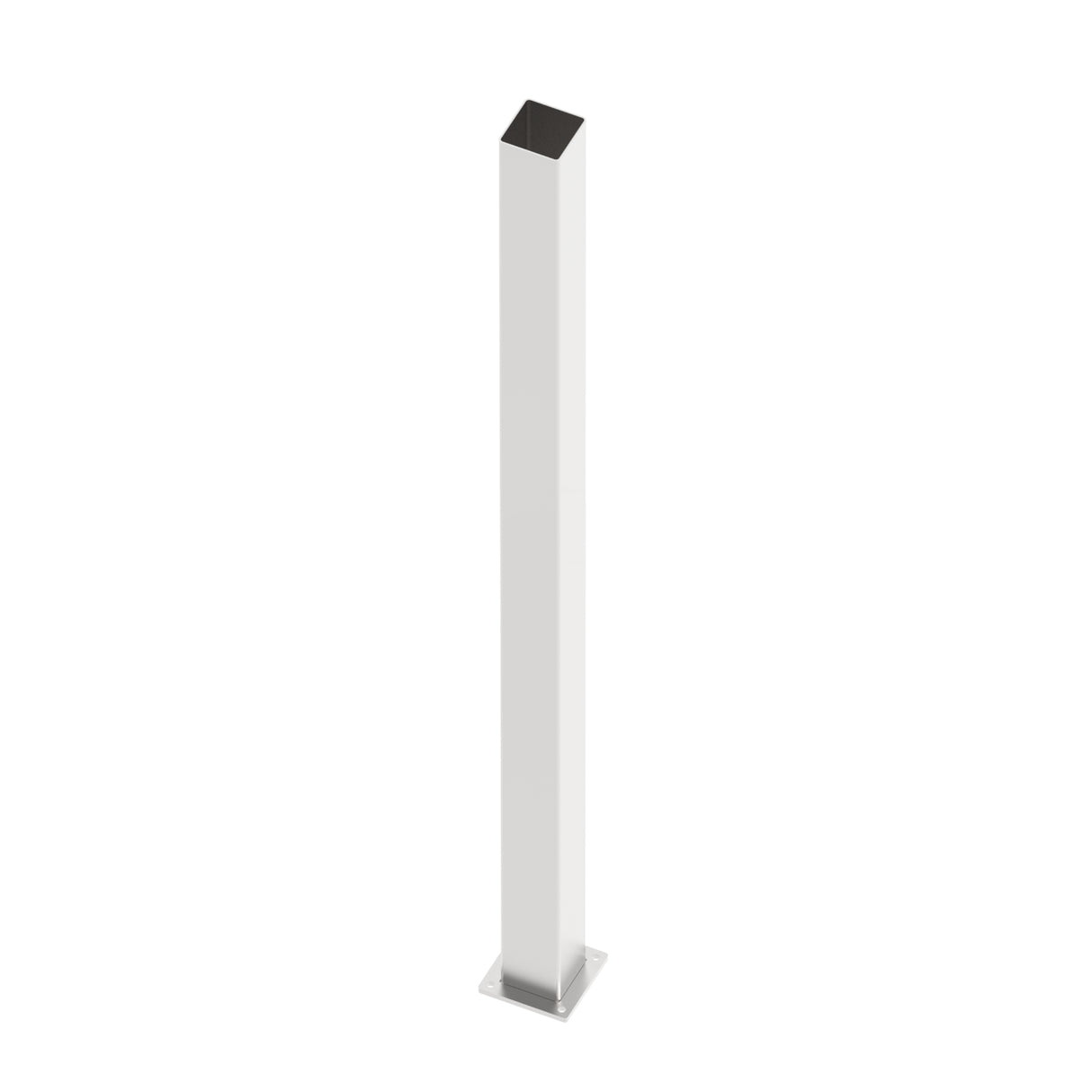 Stainless steel post 100x100-2000 with base plate - Natural