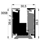 Svorkový al profil-3m s krycou lištou H40