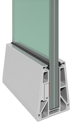 Celosklenené zábradlie-profil dutý-vrchné kotvenie