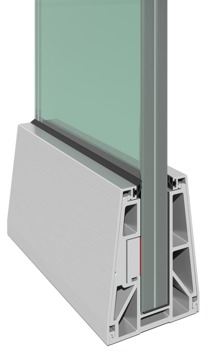 Celosklenené zábradlie-profil dutý-vrchné kotvenie
