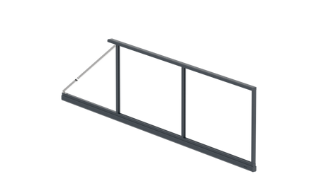 Hliníkový rám samonosnej posuvnej brány 6 x 2,125 m, Antracit R7016, s napinákom - SET