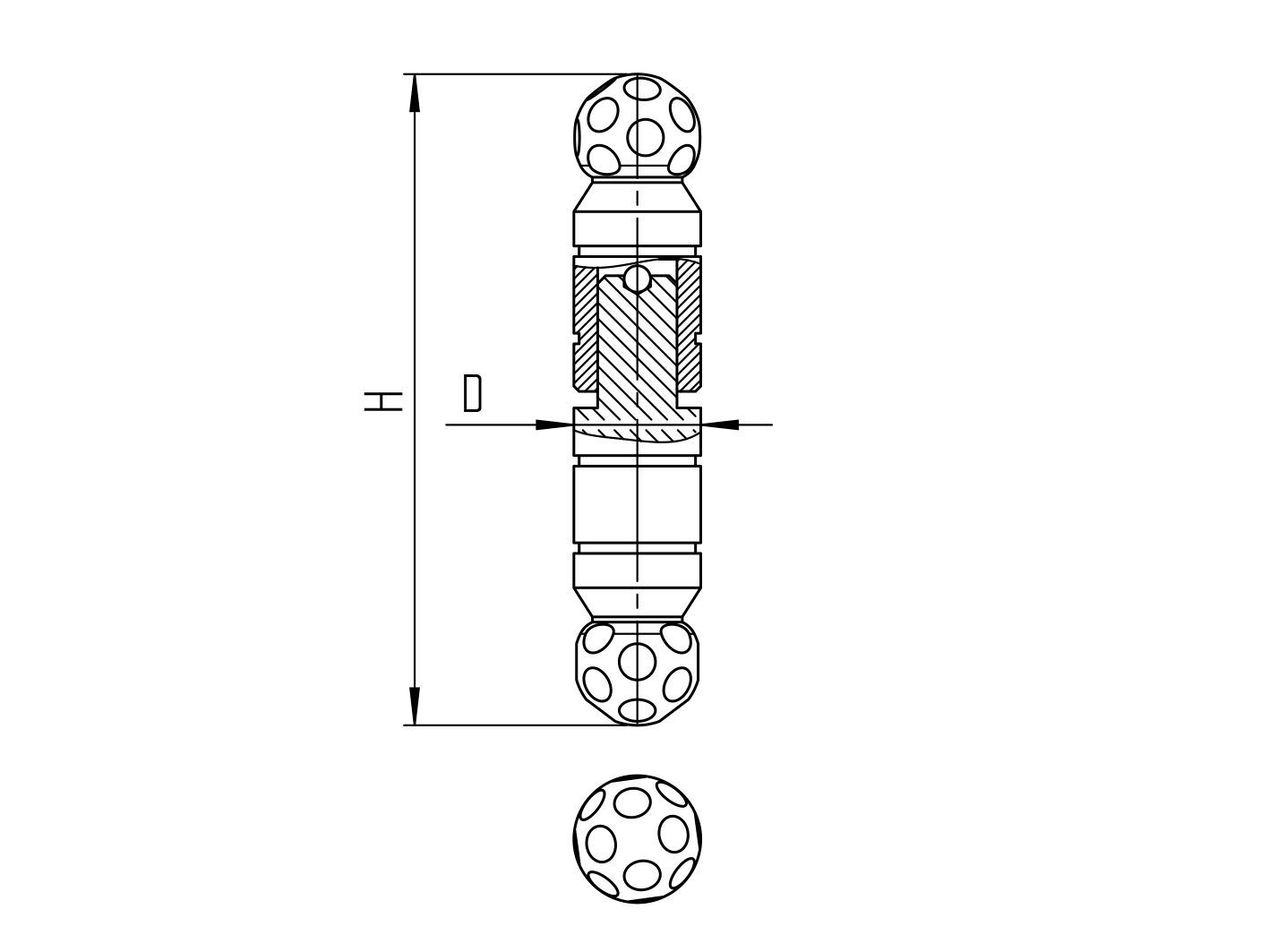 Záves ozdobný D24, L122mm
