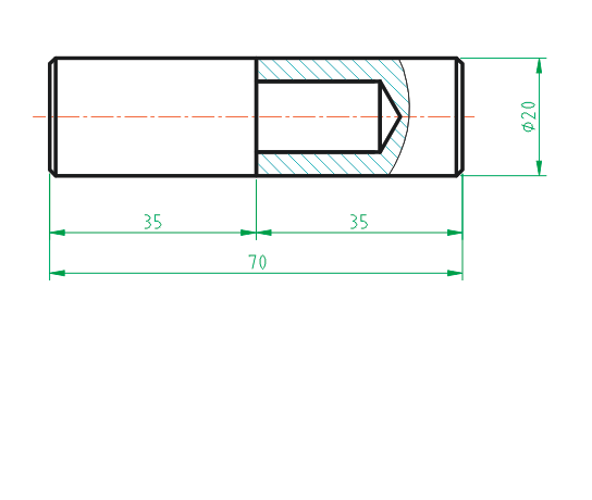 Záves navariteľný D20, L70mm