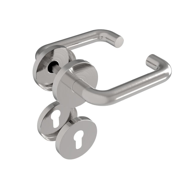 Kľučka so štítkom - pár, AISI 304, K320