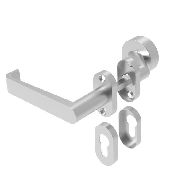 Kľučka guľa pevná - pár, AISI 304, K320, L135mm