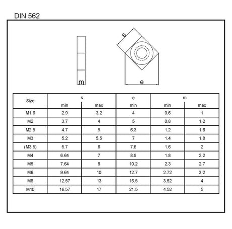 Matica štvorhranná, nerezová