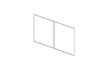 Aluminium Double-Leaf Gate Frame, Unwelded - Natural - SET