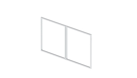 Aluminium Double-Leaf Gate Frame, Unwelded - Natural - SET
