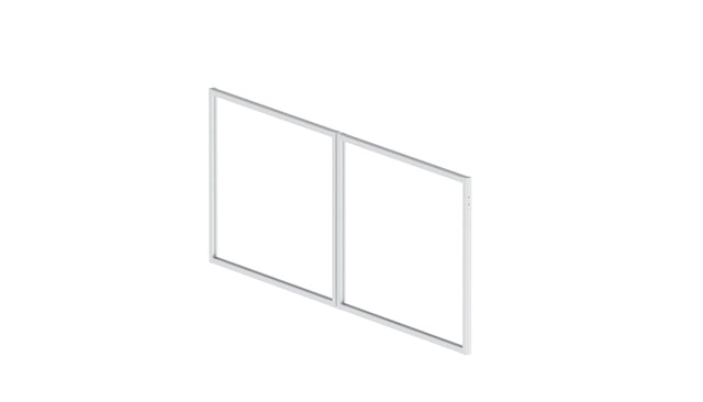 Aluminium Double-Leaf Gate Frame, Unwelded - Natural - SET