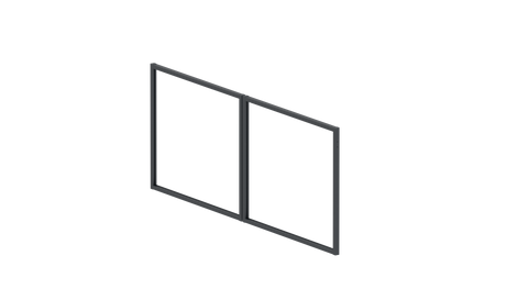 Hliníkový rám dvojkrídlovej brány 3,92x1,85 m, Antracit R7016 - SET