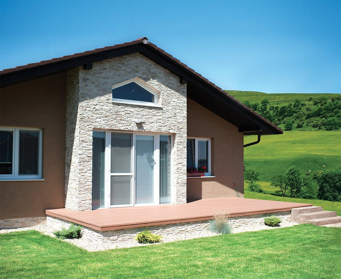 WPC podlahová doska 138x23x2900mm, Sivá/Svetlosivá