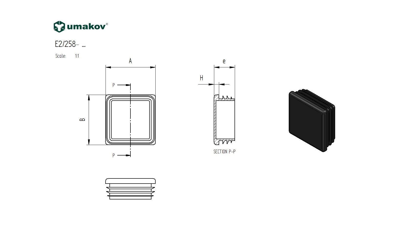 Krytka na stĺpik 40x40mm-PVC