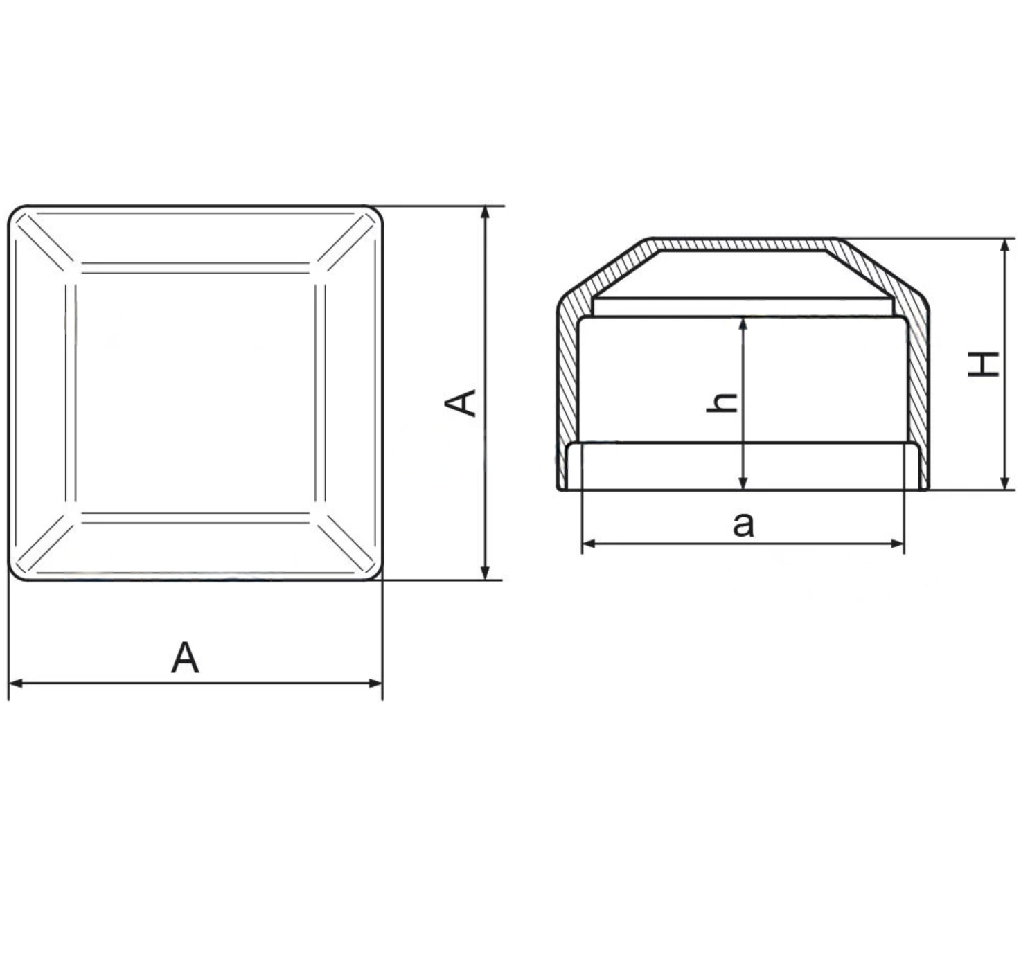 Krytka na stĺpik 70x70mm-PVC