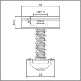 Stredová svorka 30-40mm rámu FV panela