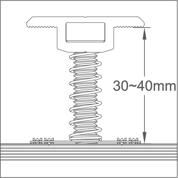Stredová svorka 30-40mm rámu FV panela