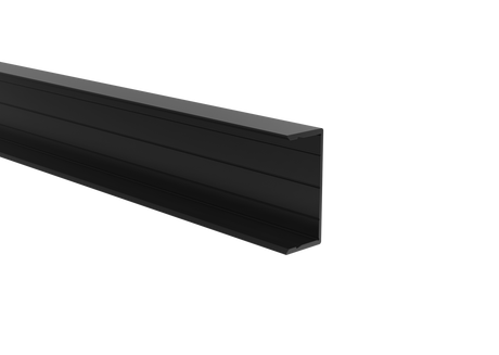 Hliníkový plotový adaptér pre výplne 40 mm a pre fasádny systém, 45 x 20 – 6,0 m – Čierna RAL 9005