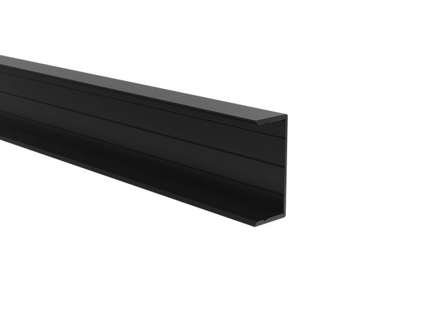 Hliníkový plotový adaptér pre výplne 40 mm a pre fasádny systém, 45 x 20 – 6,0 m – Čierna RAL 9005