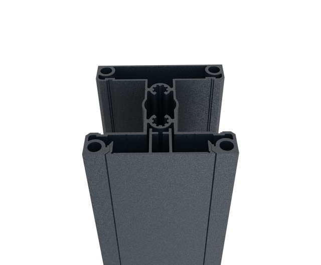 Set hliníkového stĺpika 70x70 a krycej lišty - 6000mm R7016