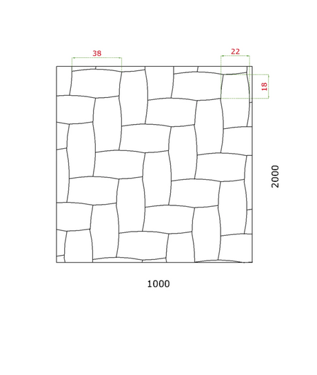 Dizajnový 3D plech, t1,2mm - Zn