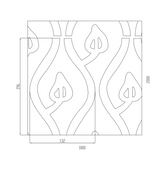 Dizajnový 3D plech, t1,2mm - Zn