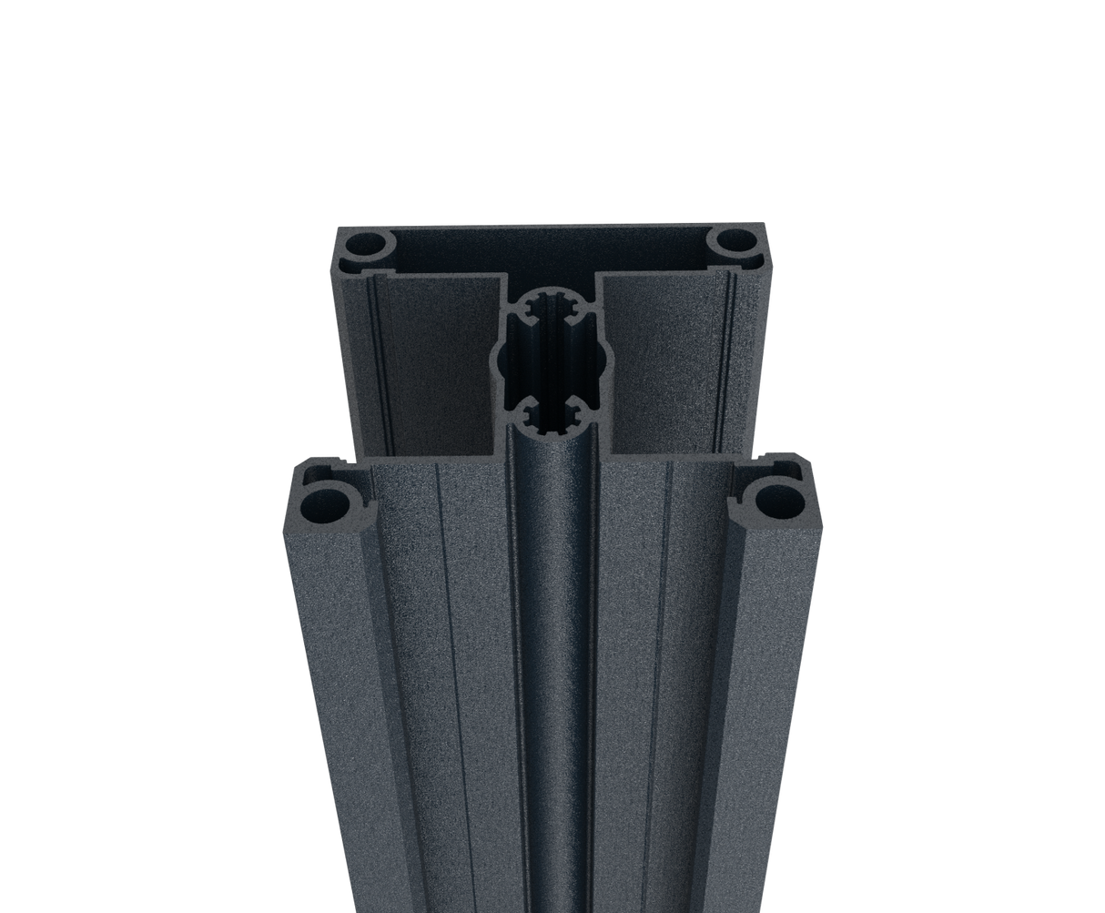 Hliníkový plotový stĺpik 70x70 pre 40 lamelové výplne - 1850mm R7016