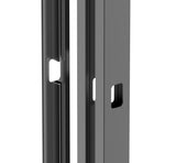 Set hliníkového stĺpika 50x60 a krycej lišty, pre zámkovú časť - 1850mm R7016