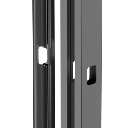 Set hliníkového stĺpika 50x60 a krycej lišty, pre zámkovú časť - 1850mm R7016