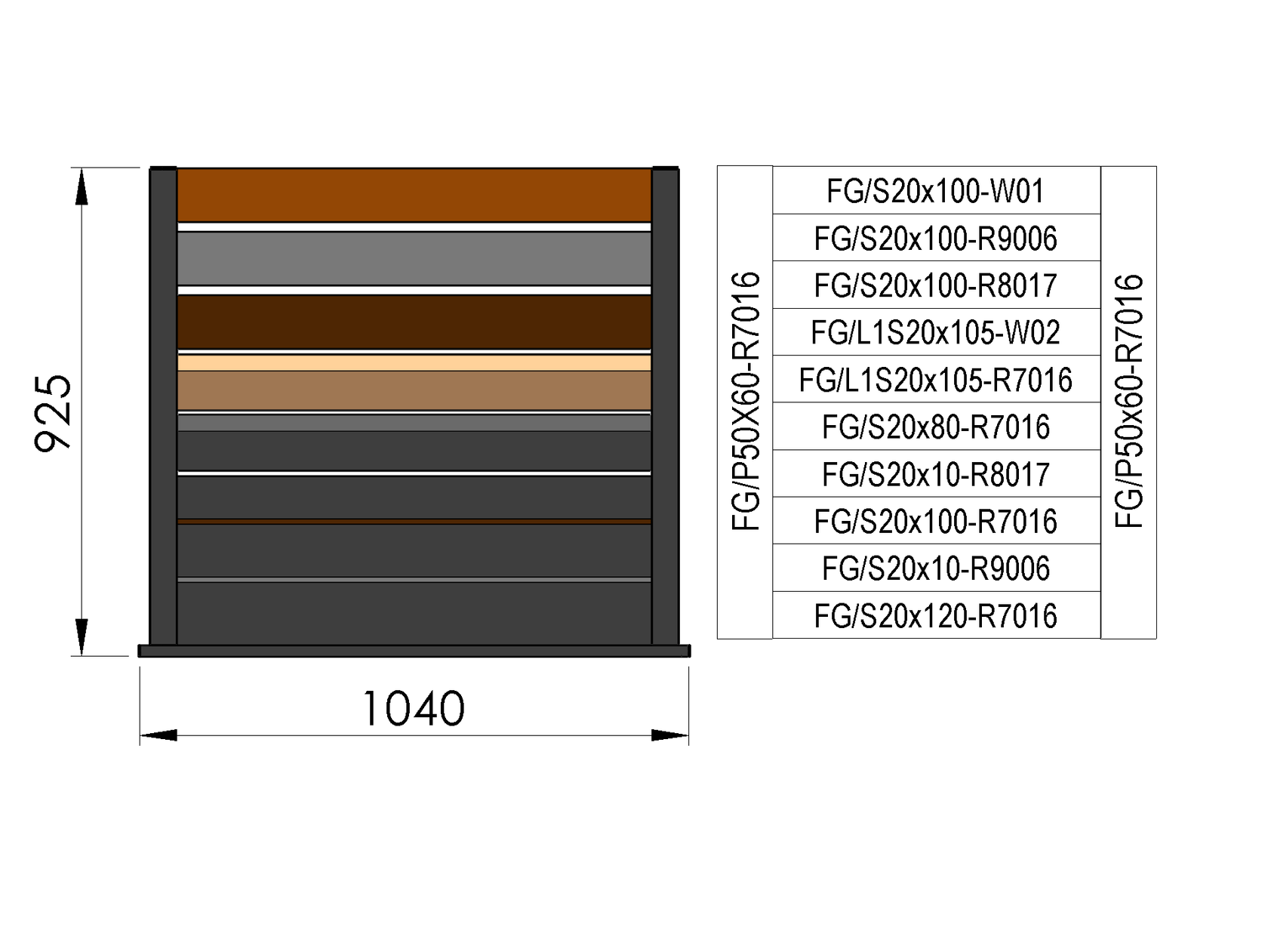 Plotová vzorka 1x0,9m samostatne stojaca